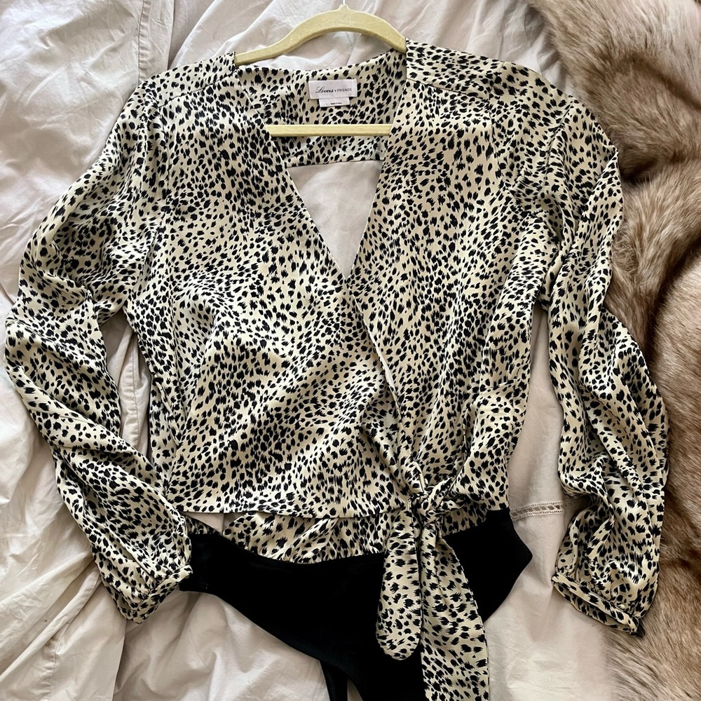 Lovers and Friends Anjali bodysuit // animal print size small